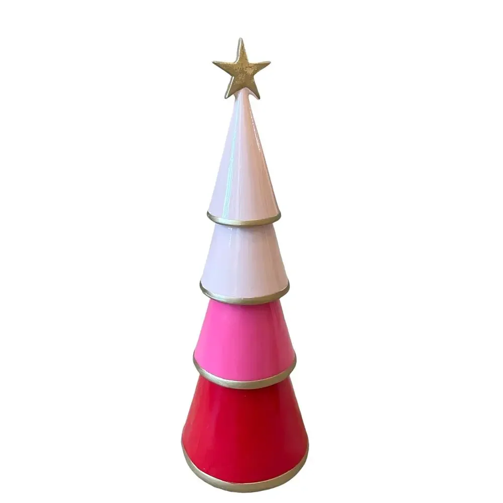 CUPCAKES AND CASHMERE Pink Christmas Tree with Gold Star 2024 NEW